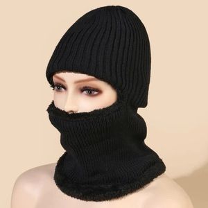 Knit Balaclava Lined Hat